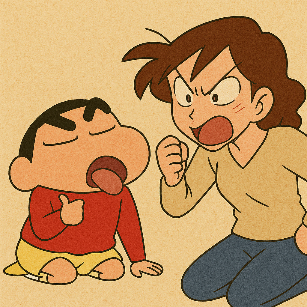 장난꾸러기 짱구와 엄마