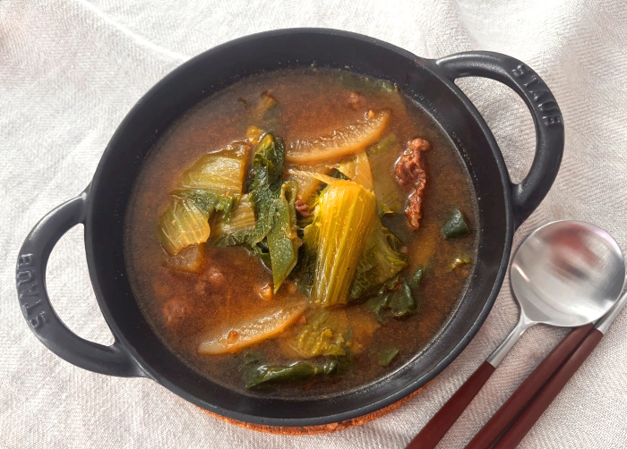 봄동 사골 된장국