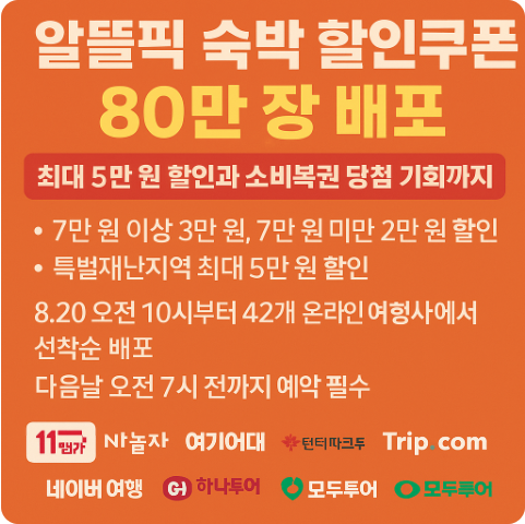 숙박 할인쿠폰 최대 5만원 할인