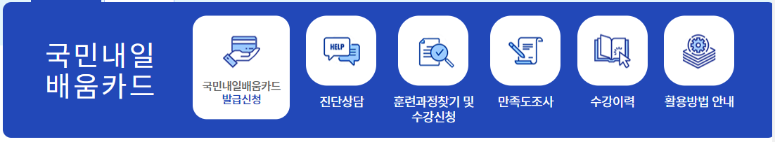 국민내일배움카드 발급신청하기