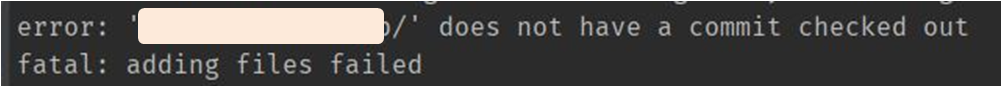 does not have a commit checked out