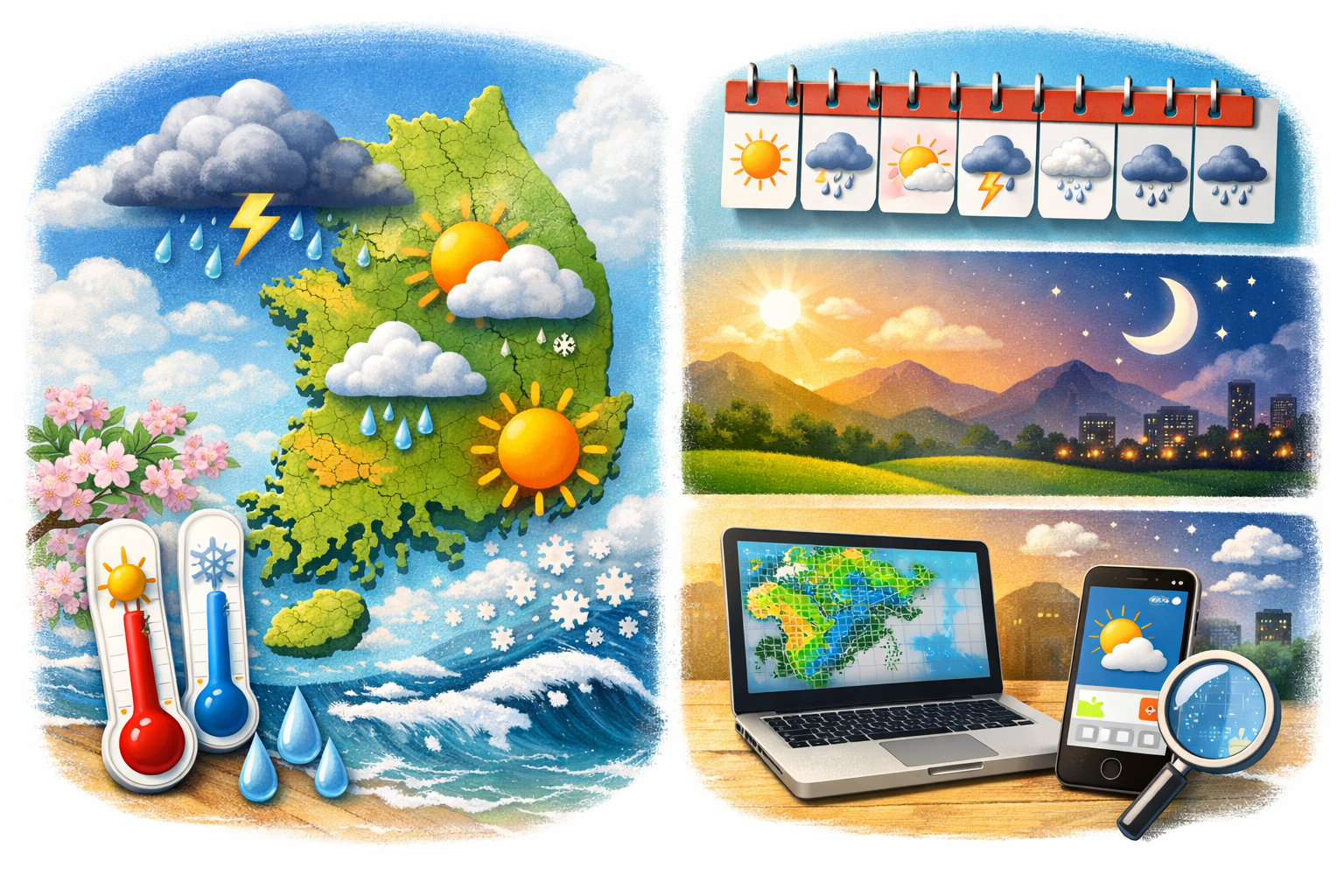 오늘 전국 날씨와 일주일 날씨 전망 총정리 (실시간 확인 방법까지) 관련 사진