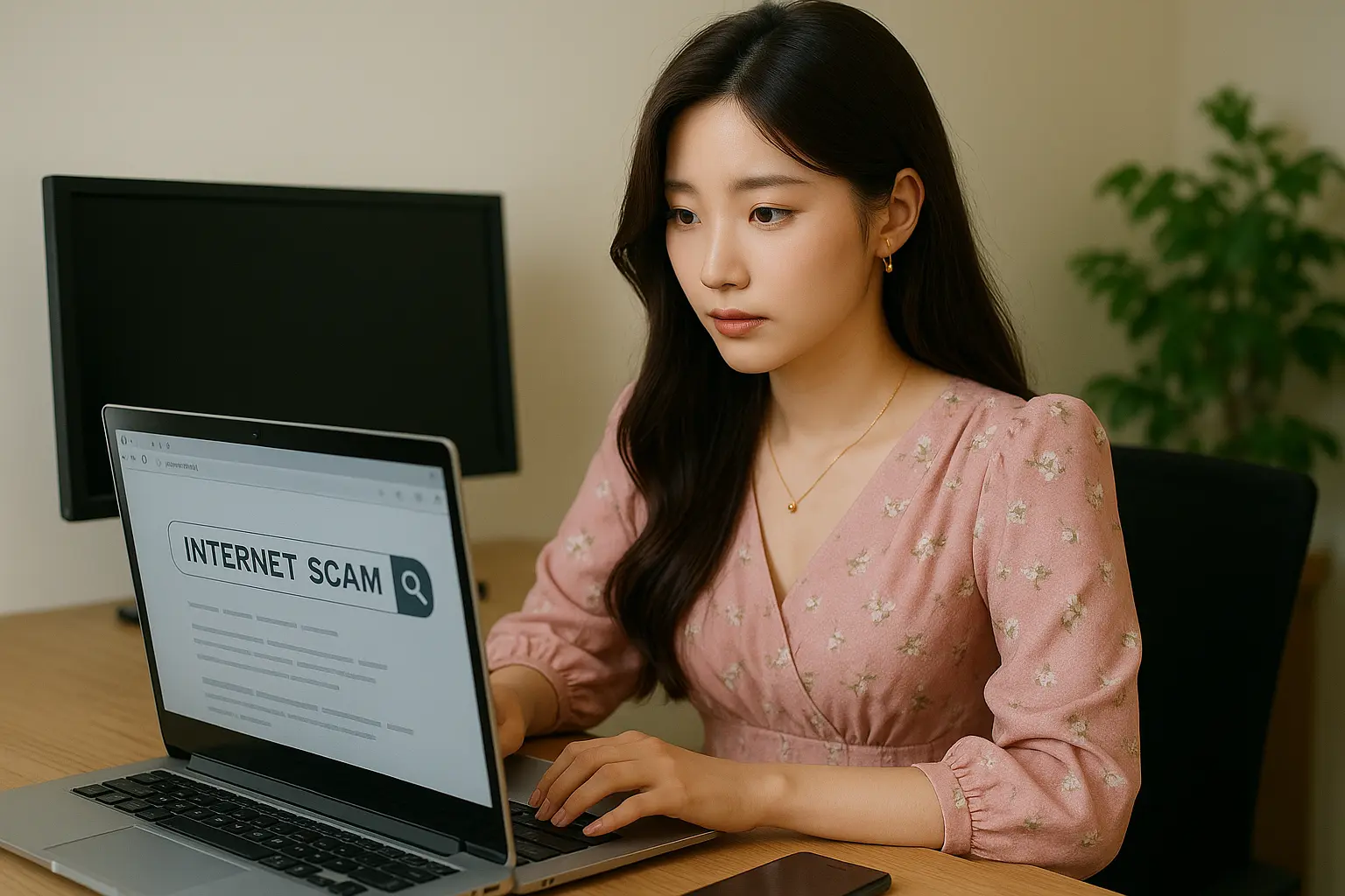 인터넷 쇼핑몰 사기 관련 확인하는 이미지