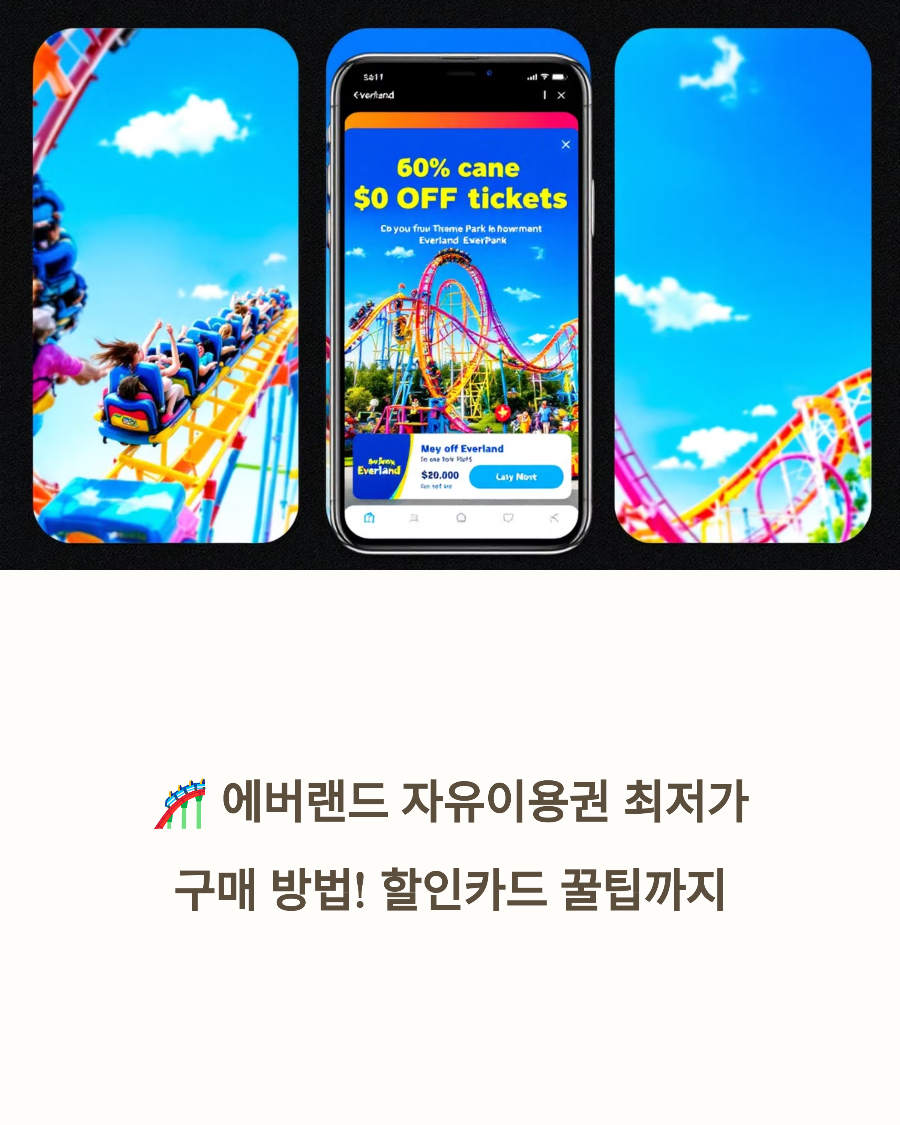 에버랜드 자유이용권 최저가 구매 방법! 할인카드 꿀팁까지