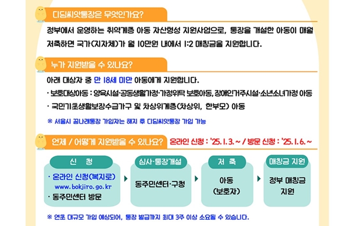 2025년 남양주시 디딤씨앗통장 가입방법