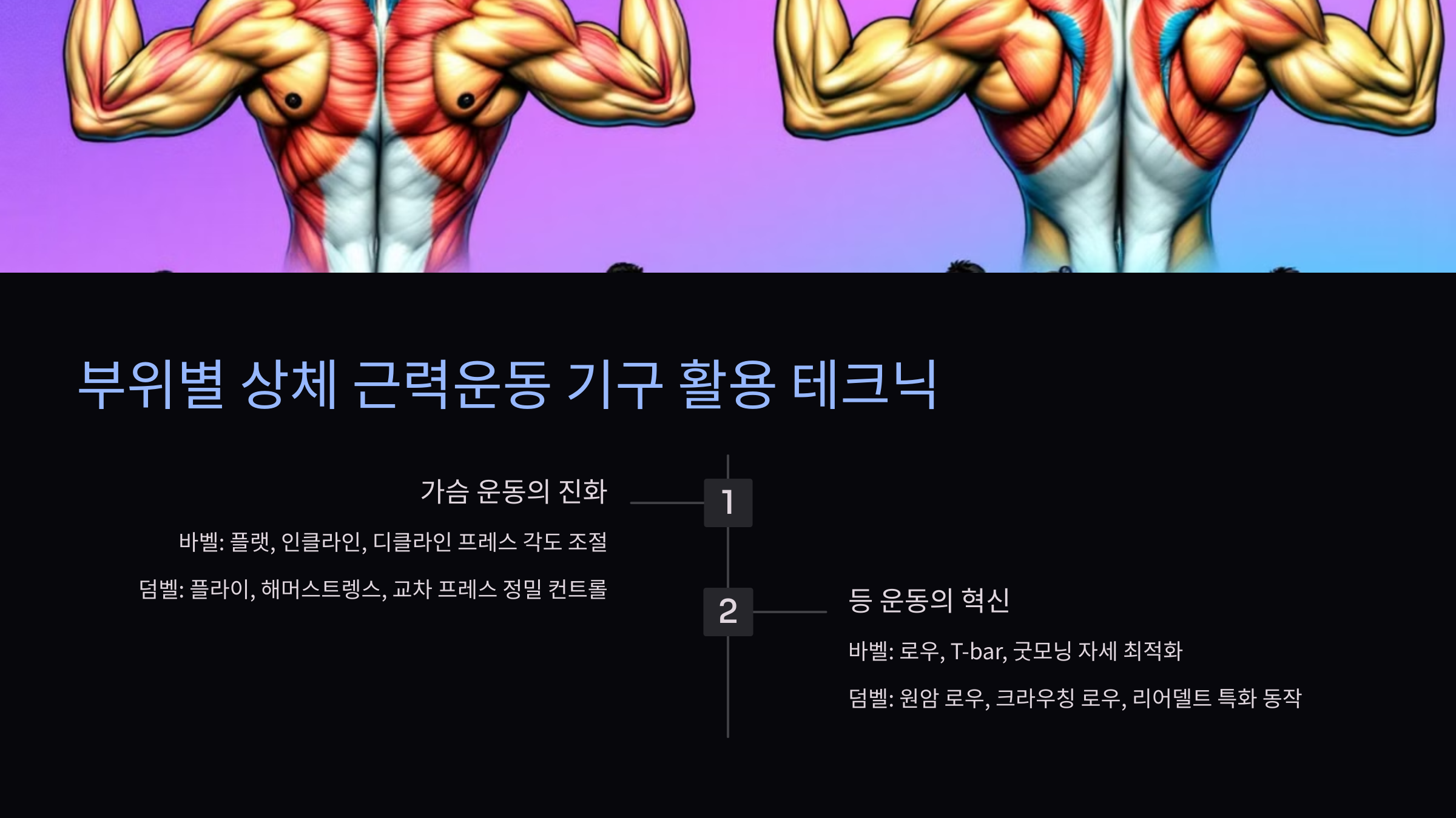 상체근력운동 순서 루틴 기구활용법