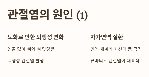 관절염의 원인 1