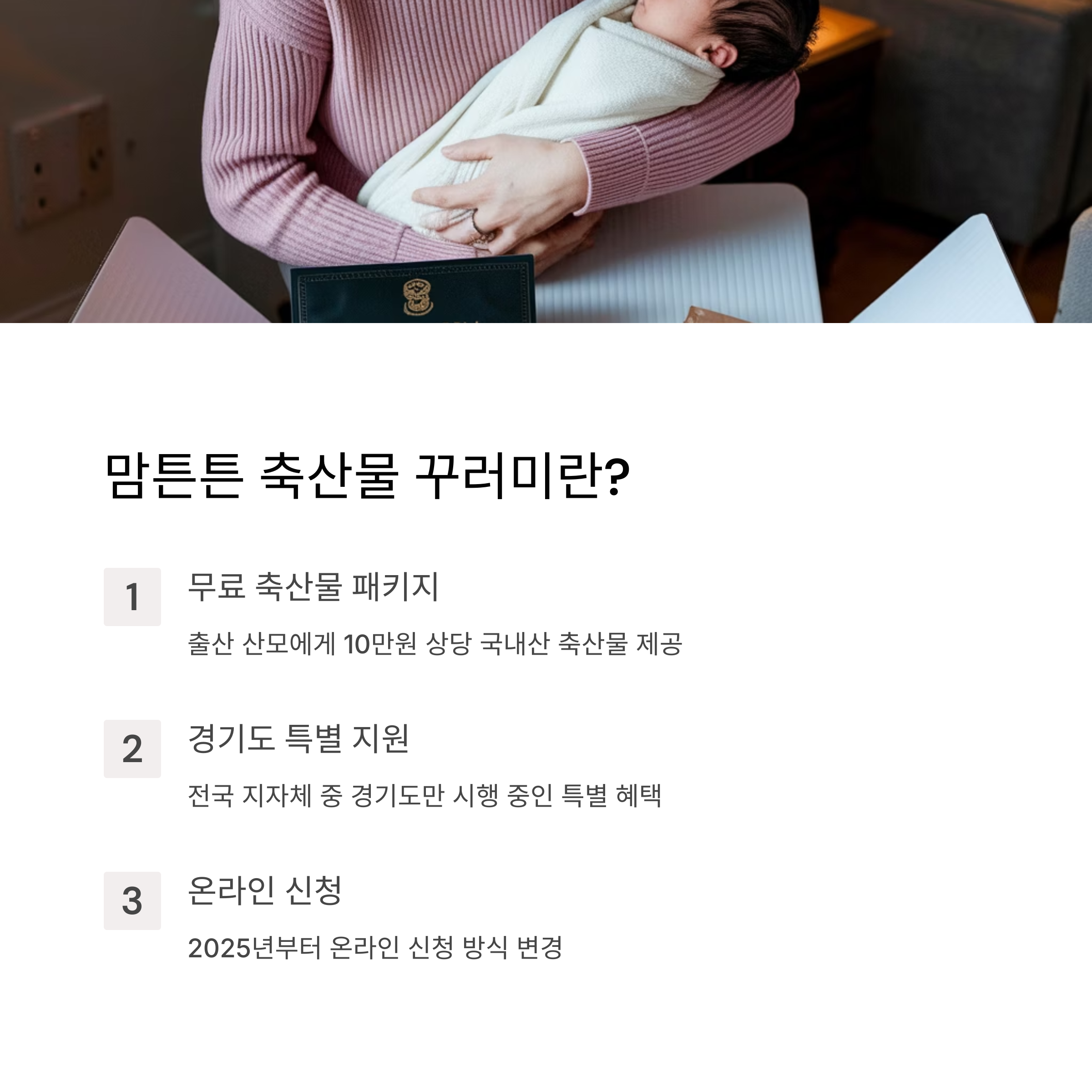 경기도 맘튼튼 축산물 – 지원 개요 안내