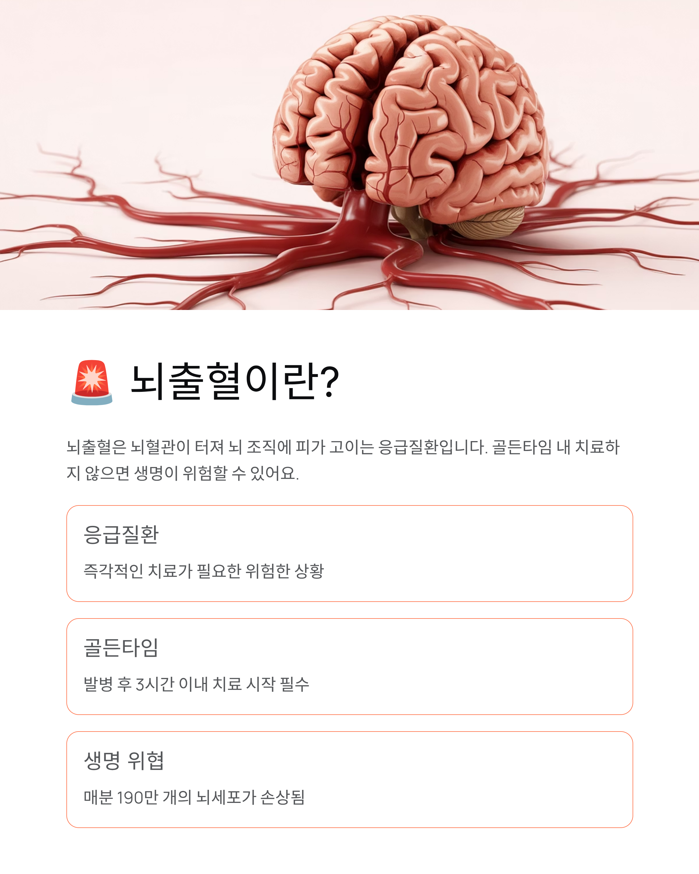 뇌출혈 전조증상 완벽 가이드 - 골든타임을 놓치지 마세요!