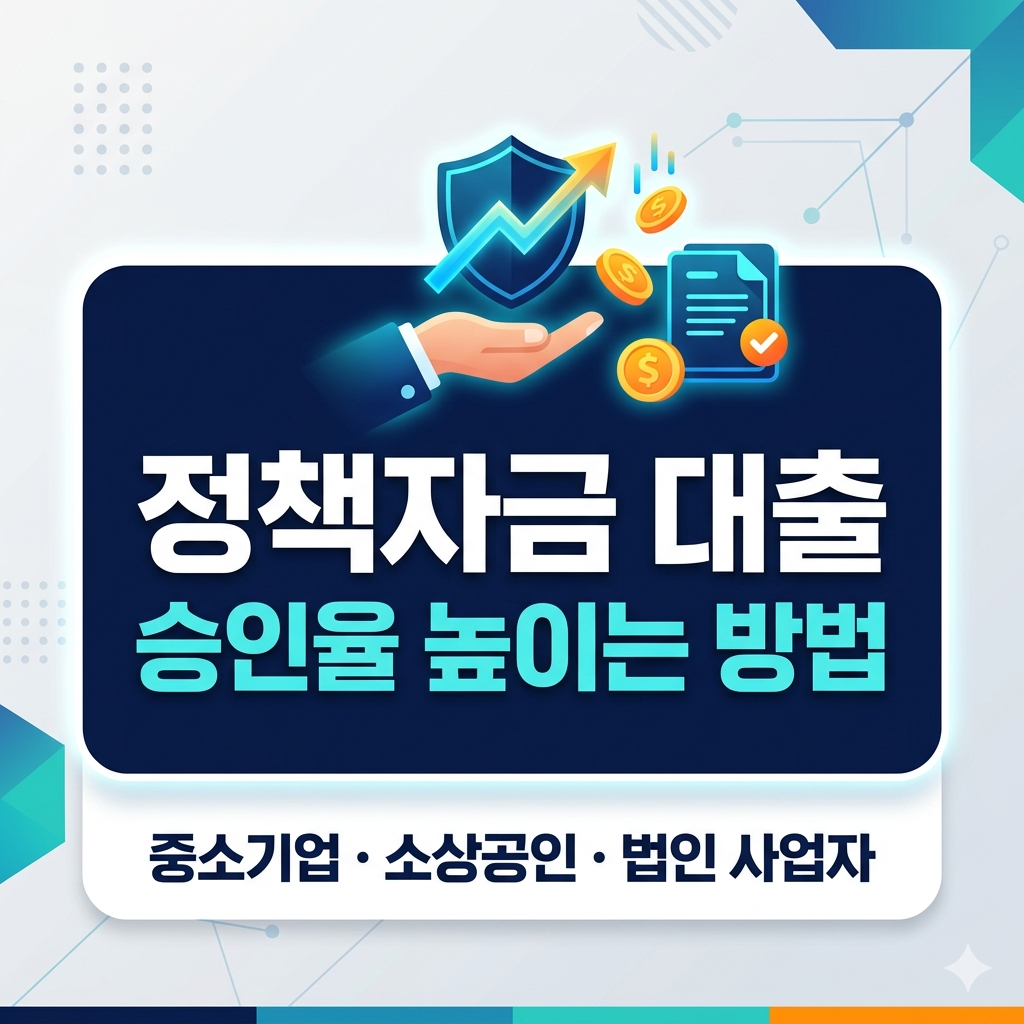 중소기업 정책자금 대출 운전자금 지원 및 소상공인 시장진흥공단 대출 법인 사업자 한도 승인율 높이는 전략