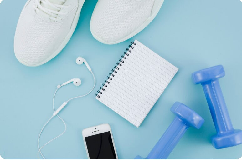 체력 증진을 위해 건강한 모습으로 운동하는 모습