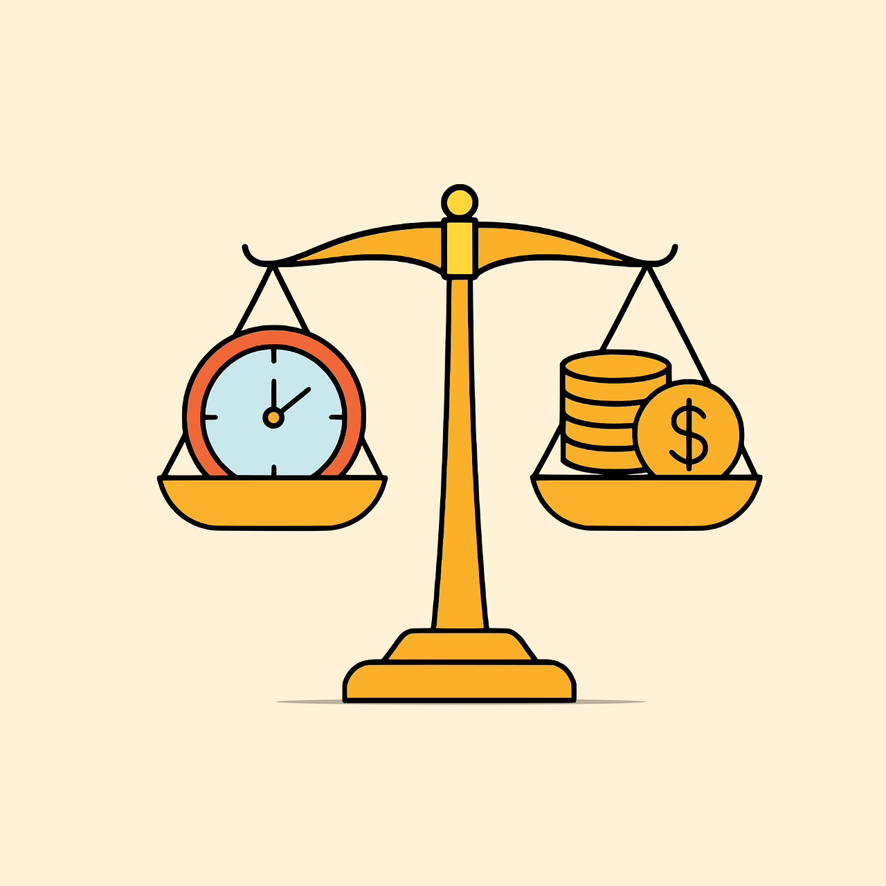 시간과 돈의 균형 관련 이미지