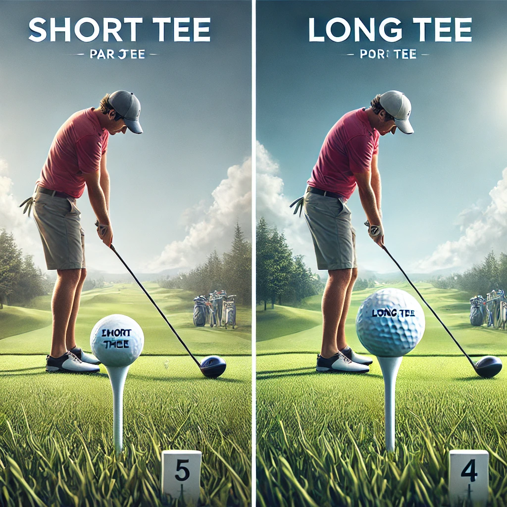 숏티와 롱티 꼽고 어드레스 하는 이미지