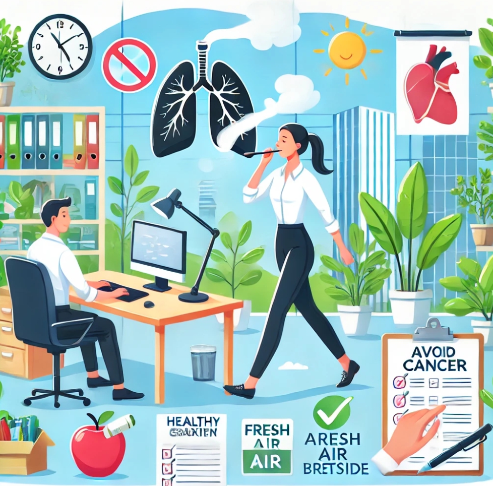 직장인 폐암을 피하는 습관에 관련된 사진
