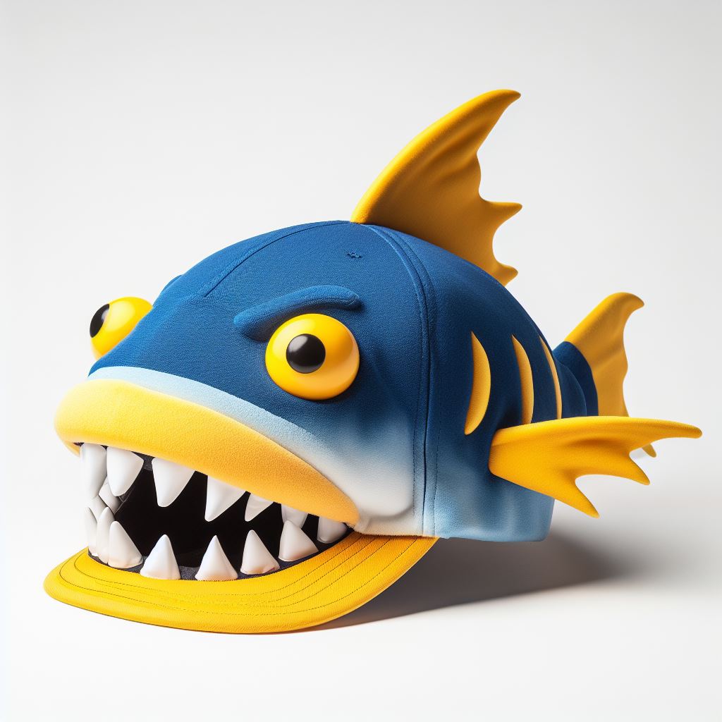 상어 모양의 모자