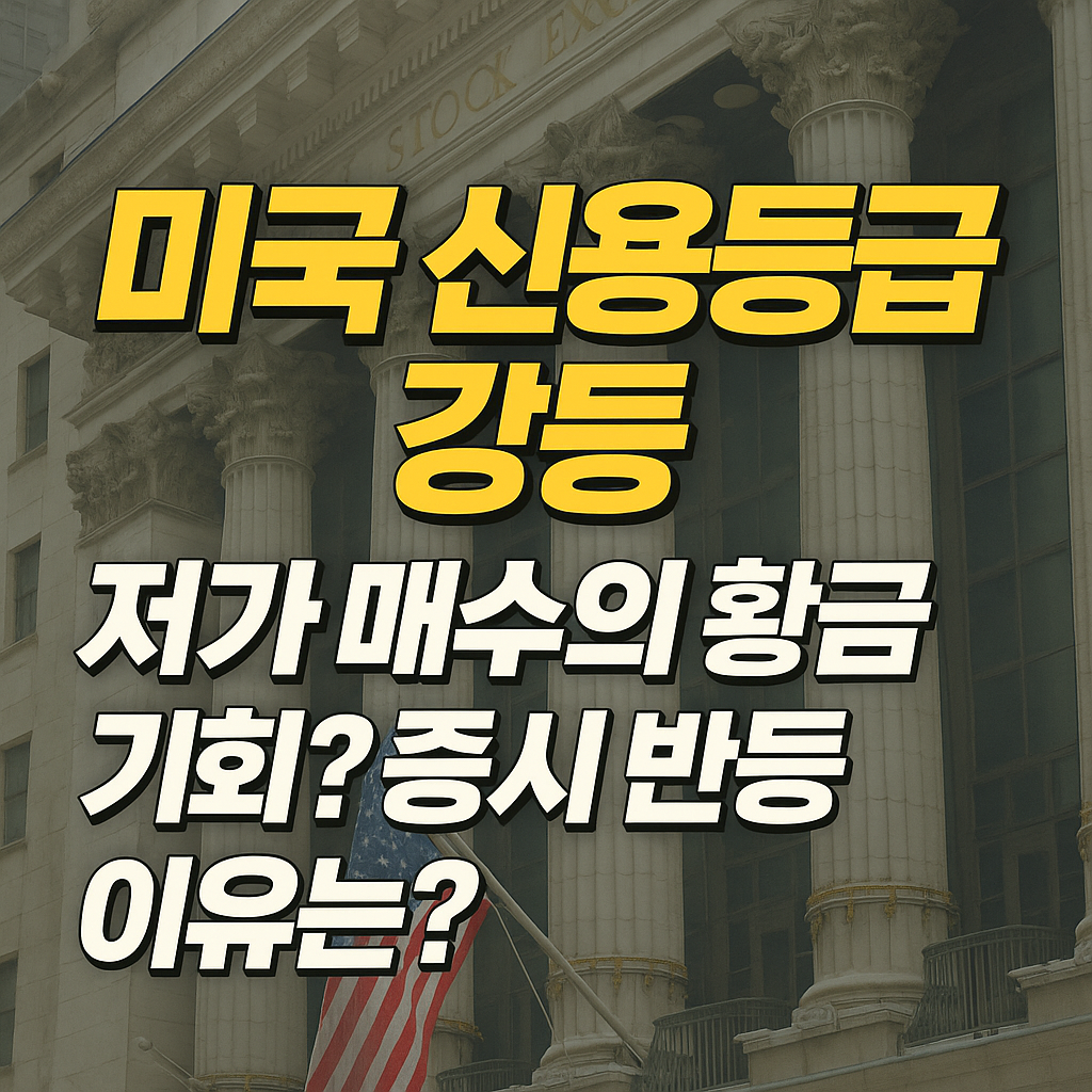 신용등급 저가 매수 황금 기회