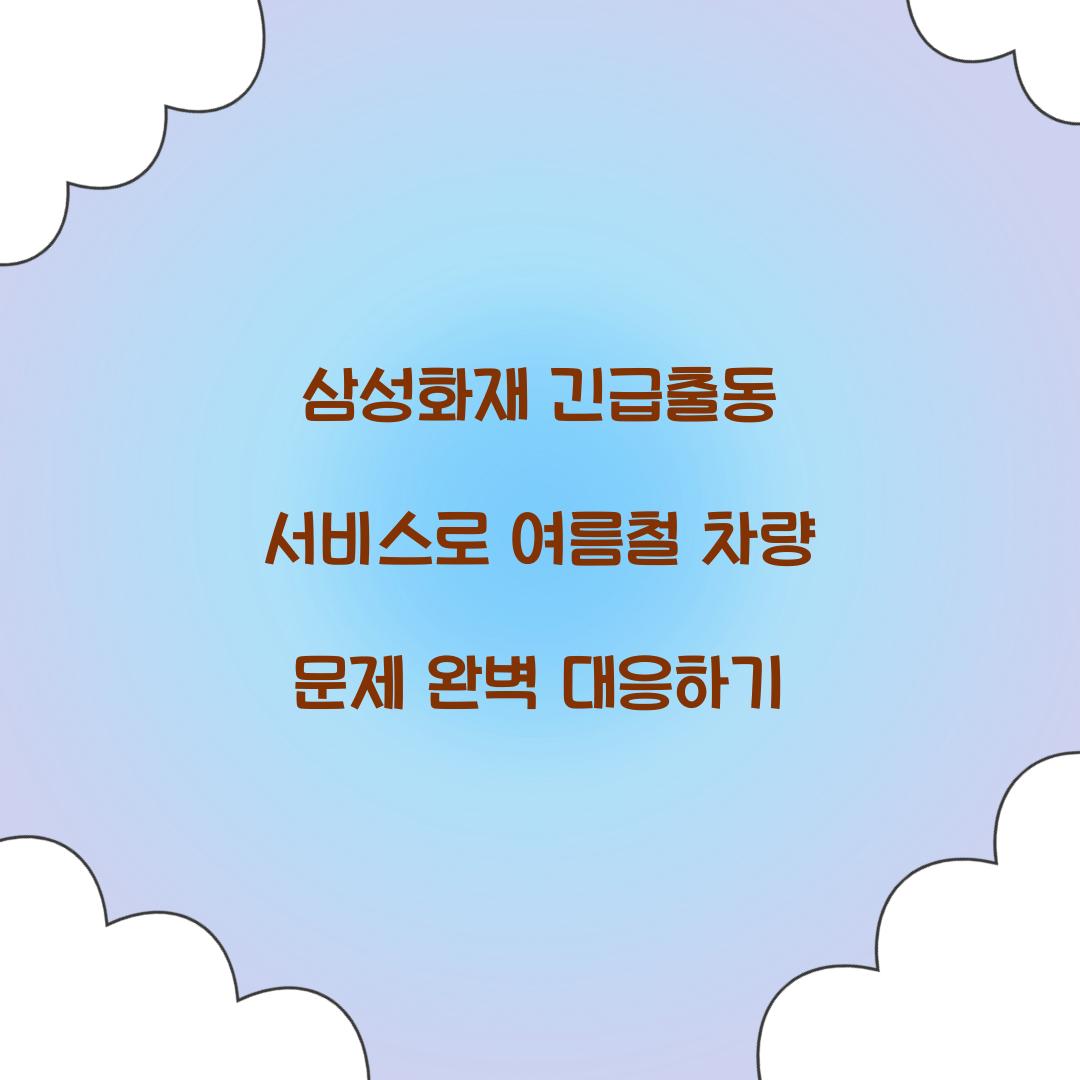 삼성화재 긴급출동