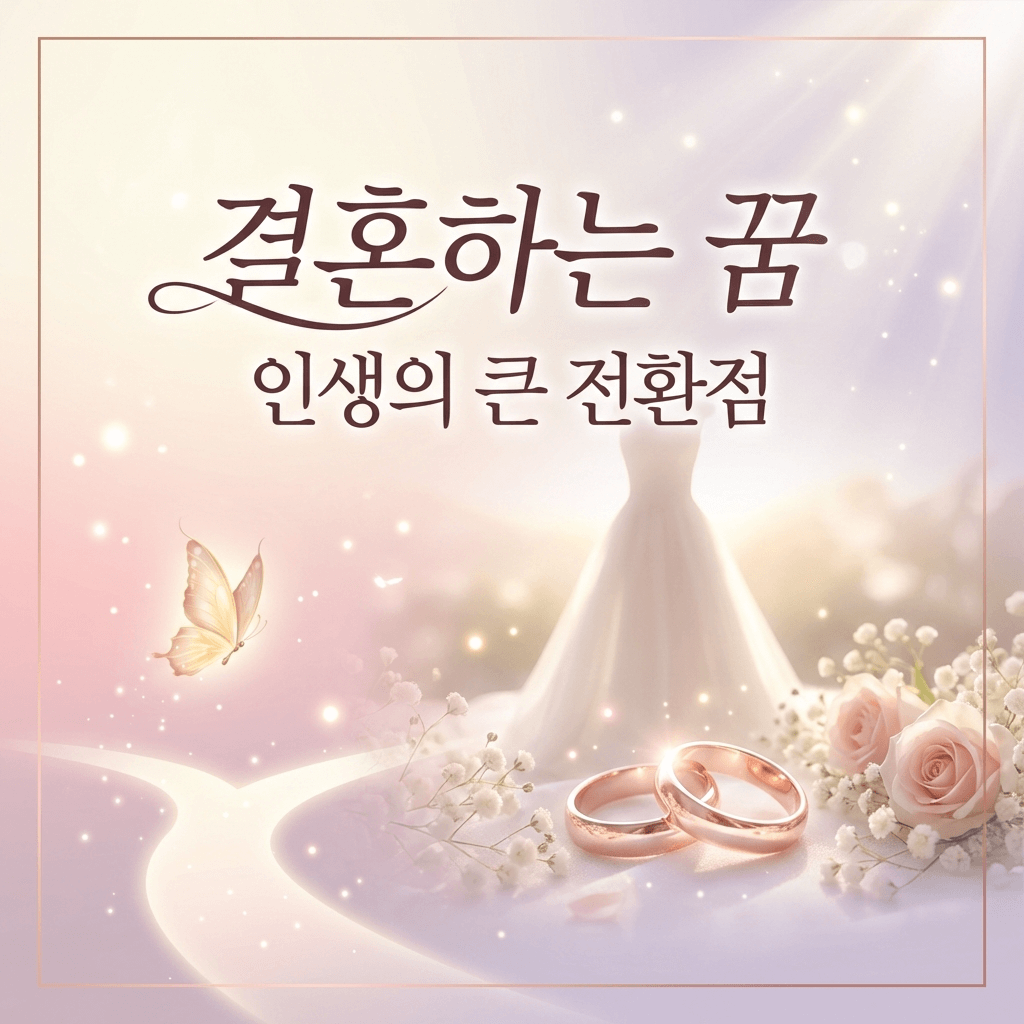 결혼하는 꿈 해몽 인생 전환점 상징 이미지