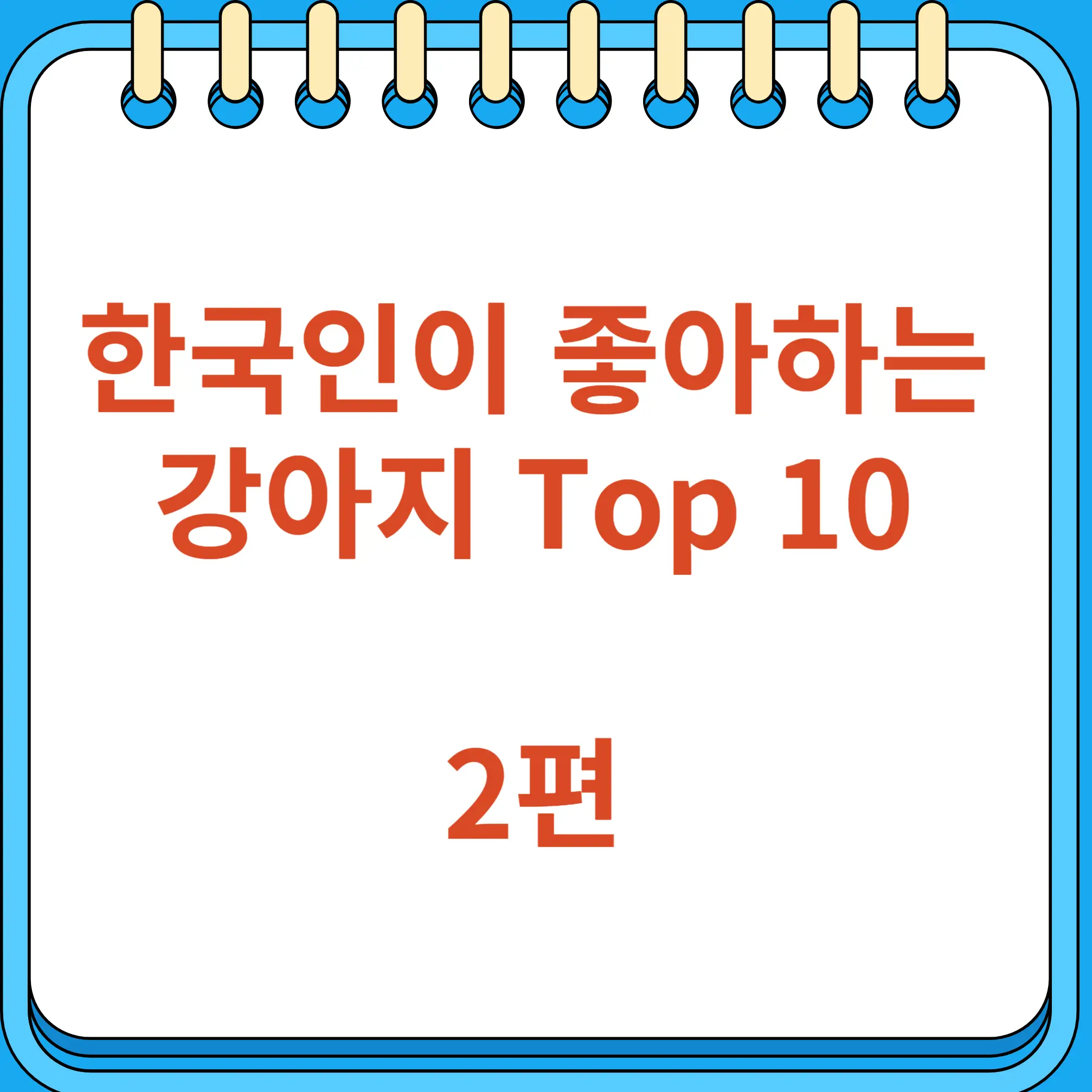 한국인이 좋아하는 강아지 Top10 -2편