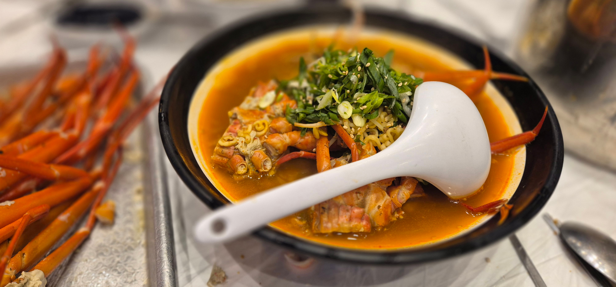 홍게 라면 사진