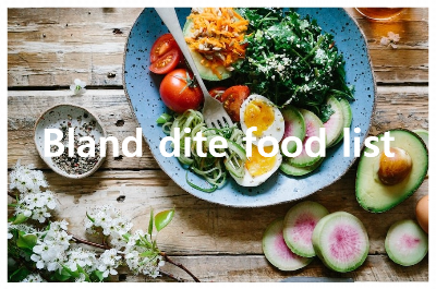 Bland Diet Food list