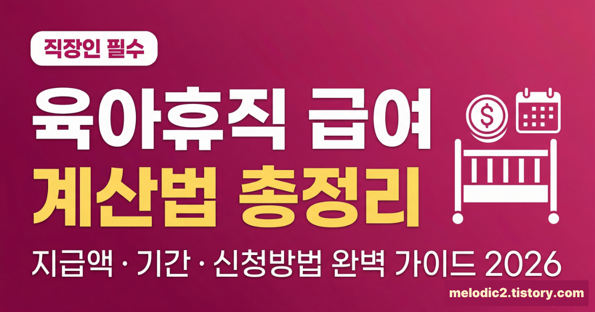 2026 육아휴직 급여 계산법 지급액 기간 신청방법 총정리