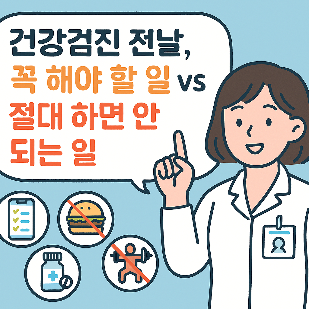 건강검진 전날, 꼭 해야 할 일 vs 절대 하면 안 되는 일