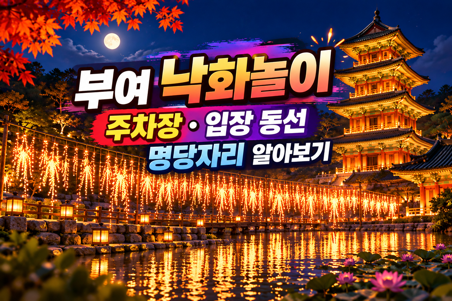 부여 낙화놀이 주차장 입장동선 명당자리 알아보기