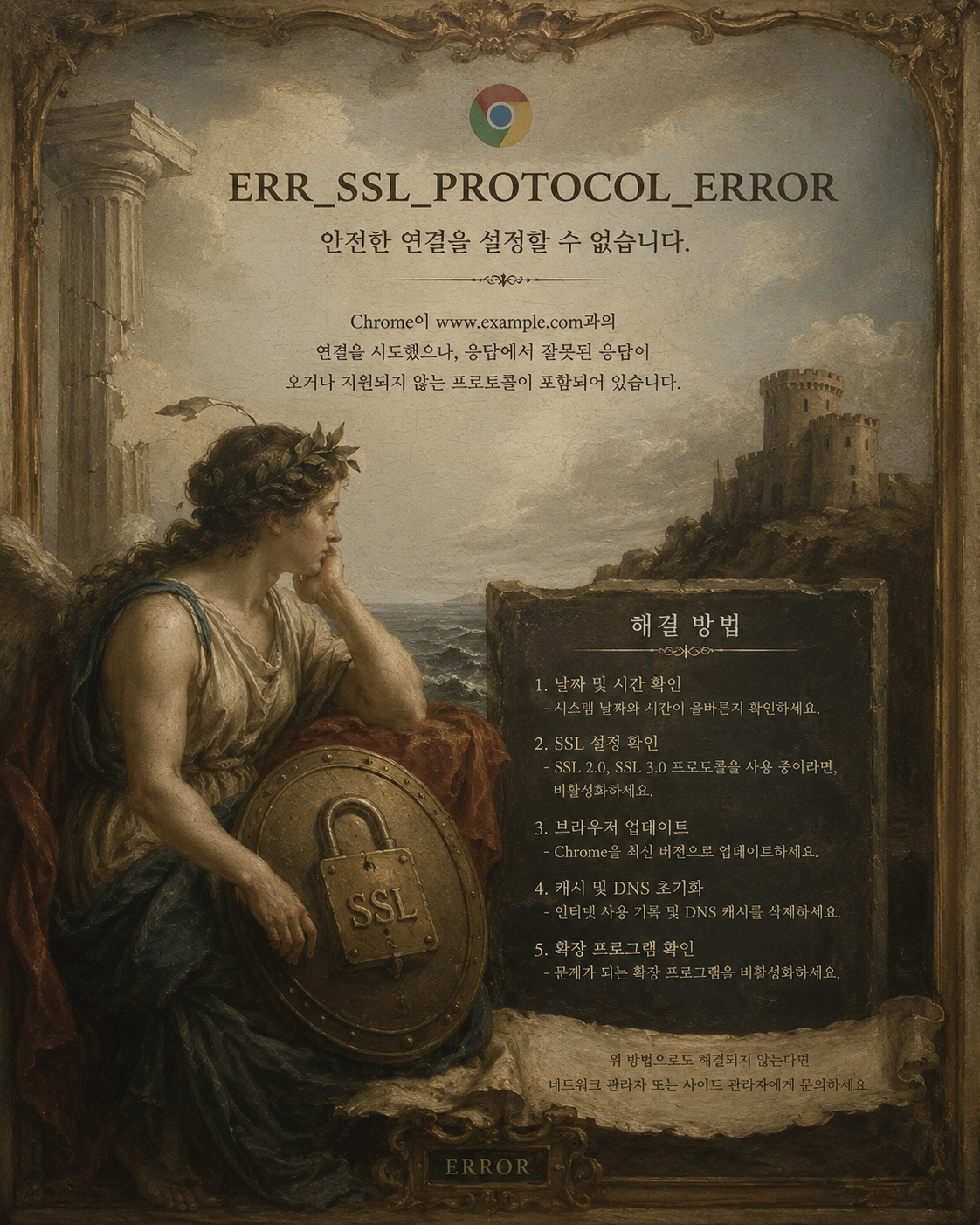 ERR_SSL_PROTOCOL_ERROR 해결방법 총정리 &ndash; 크롬&middot;사이트안열림&middot;SSL오류까지