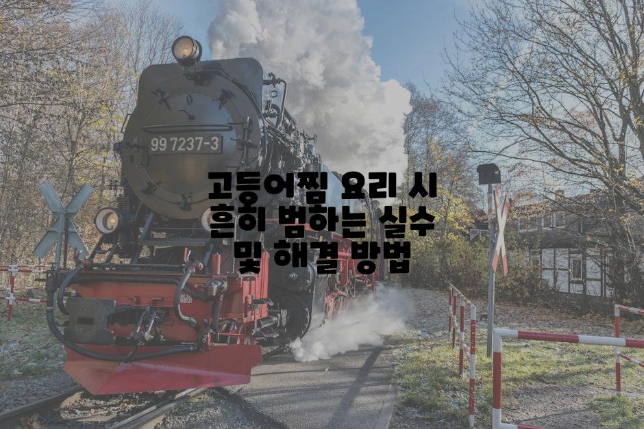 고등어찜 요리 시 흔히 범하는 실수 및 해결 방법