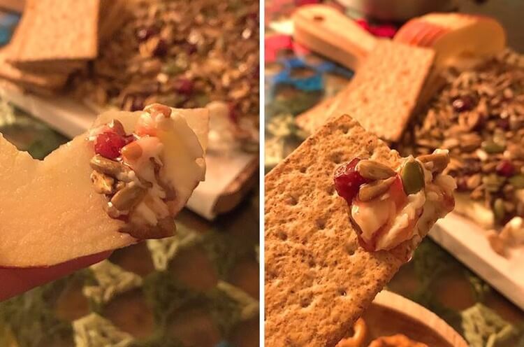 사과와 비스켓에 곁들여먹는 버터보드