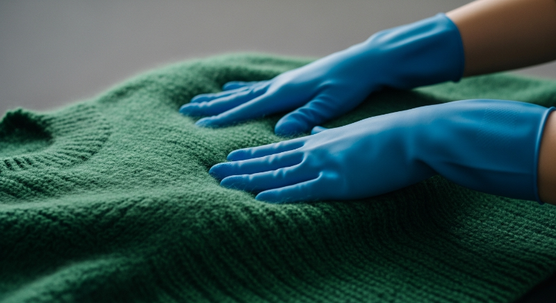 모인 보풀 떼어내기: