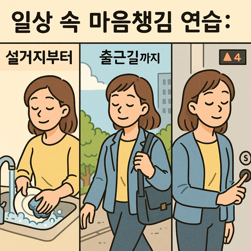 일상 속 마음챙김 연습: 설거지부터 출근길까지