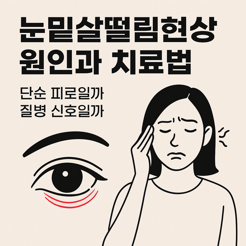 눈밑살떨림현상 원인과 치료법, 단순 피로일까 질병 신호일까?