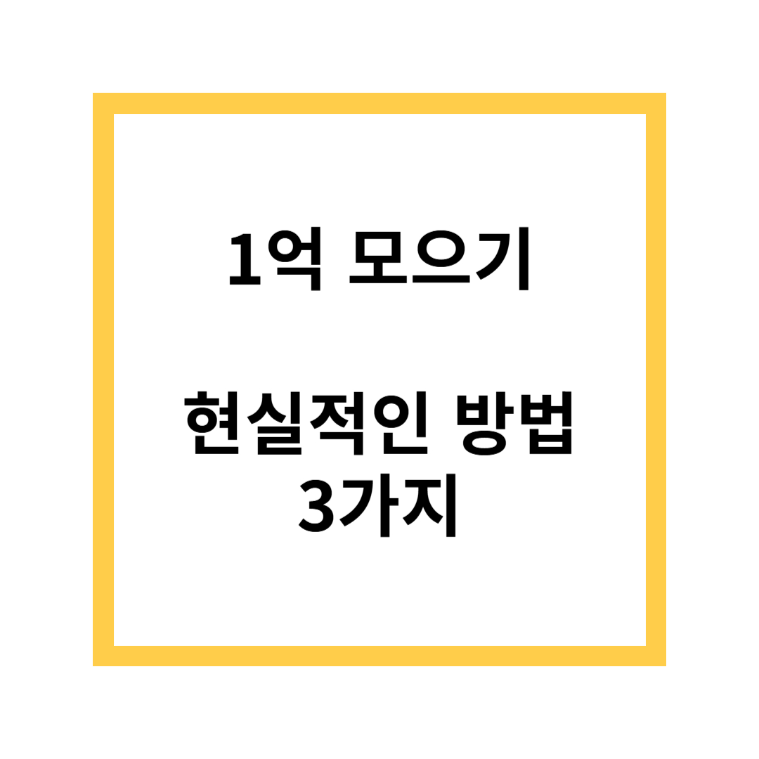 1억 모으기