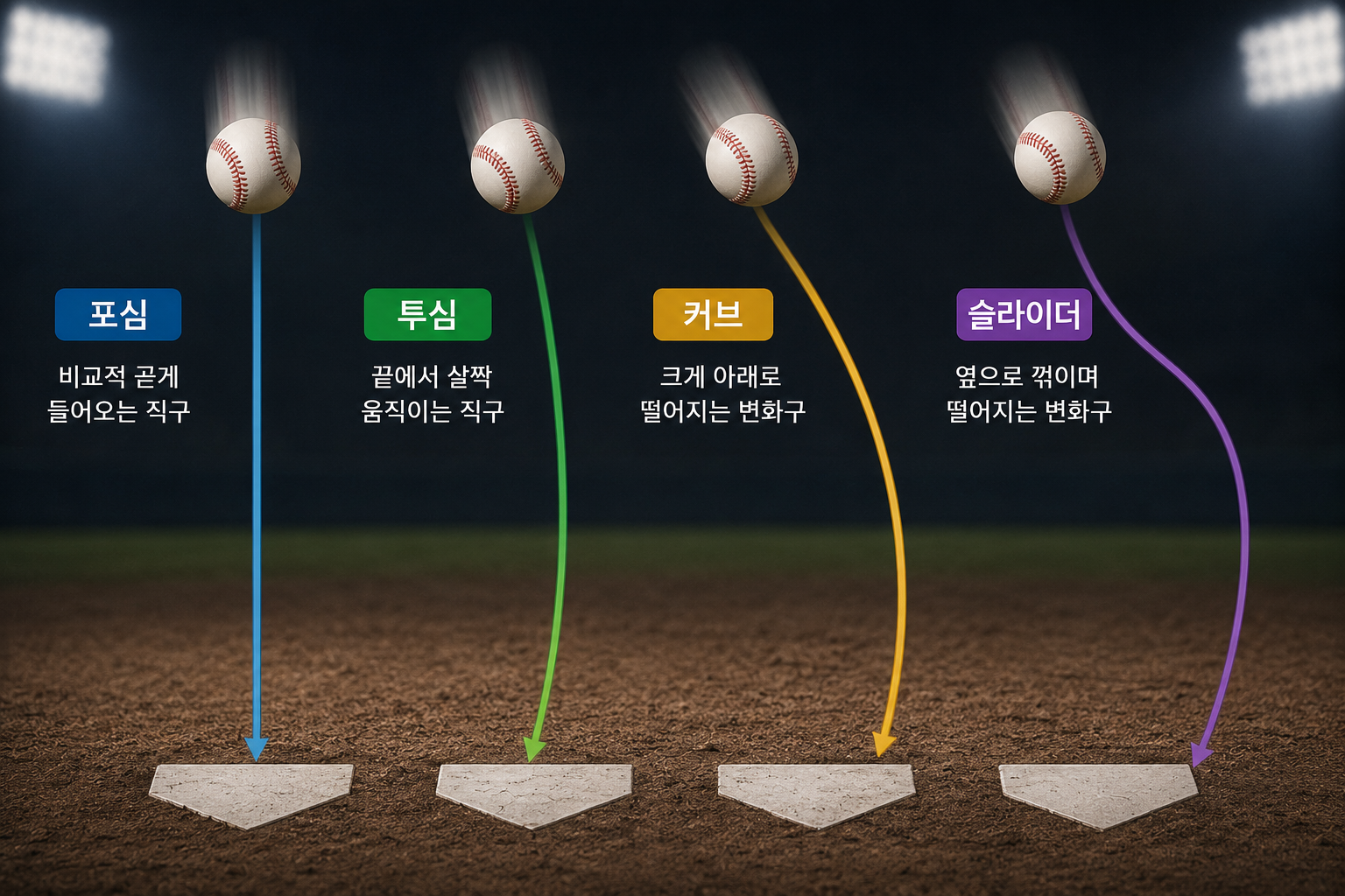 포심·투심·커브·슬라이더, 투수의 공은 뭐가 다를까