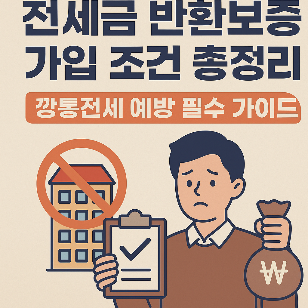 2025 전세금 반환보증 가입 조건 총정리 ❘ 깡통전세 예방 필수 가이드.