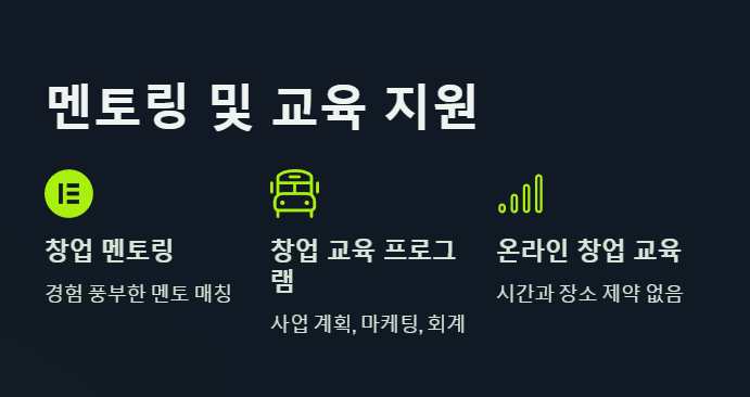 청년 창업 멘토링 및 교육 지원