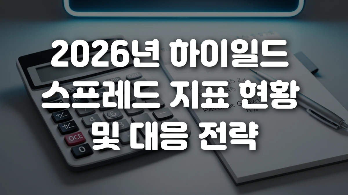 2026년 하이일드 스프레드 지표 현황 및 대응 전략