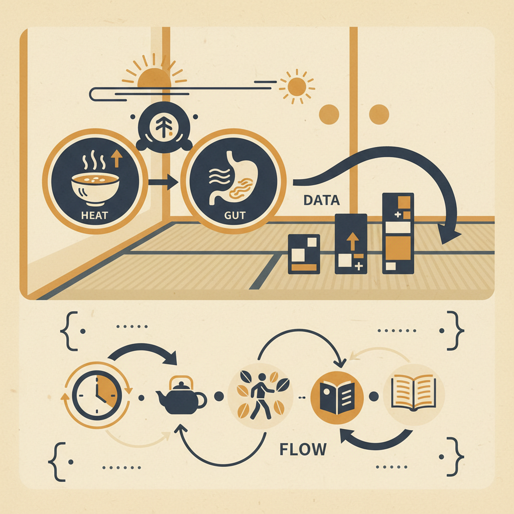 実証的アプローチと実装上の注意点に関する統計・生理メカニズム・対策を示す政策リポート用インフォグラフィック