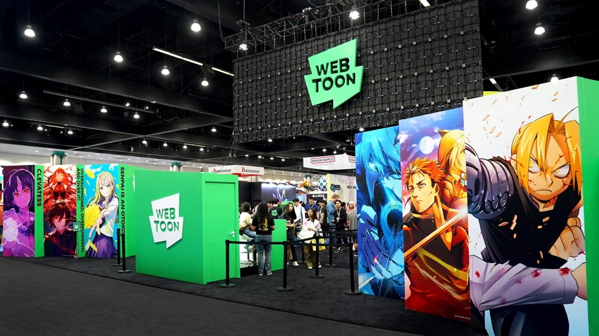 네이버웹툰의 모회사인 웹툰 엔터테인먼트가 지난 7월 3일부터 6일(현지 시간)까지 미국 로스앤젤레스 컨벤션 센터에서 열린 &lsquo;LA 애니메 엑스포(LA Anime Expo 2025)&rsquo;에 참가했다.