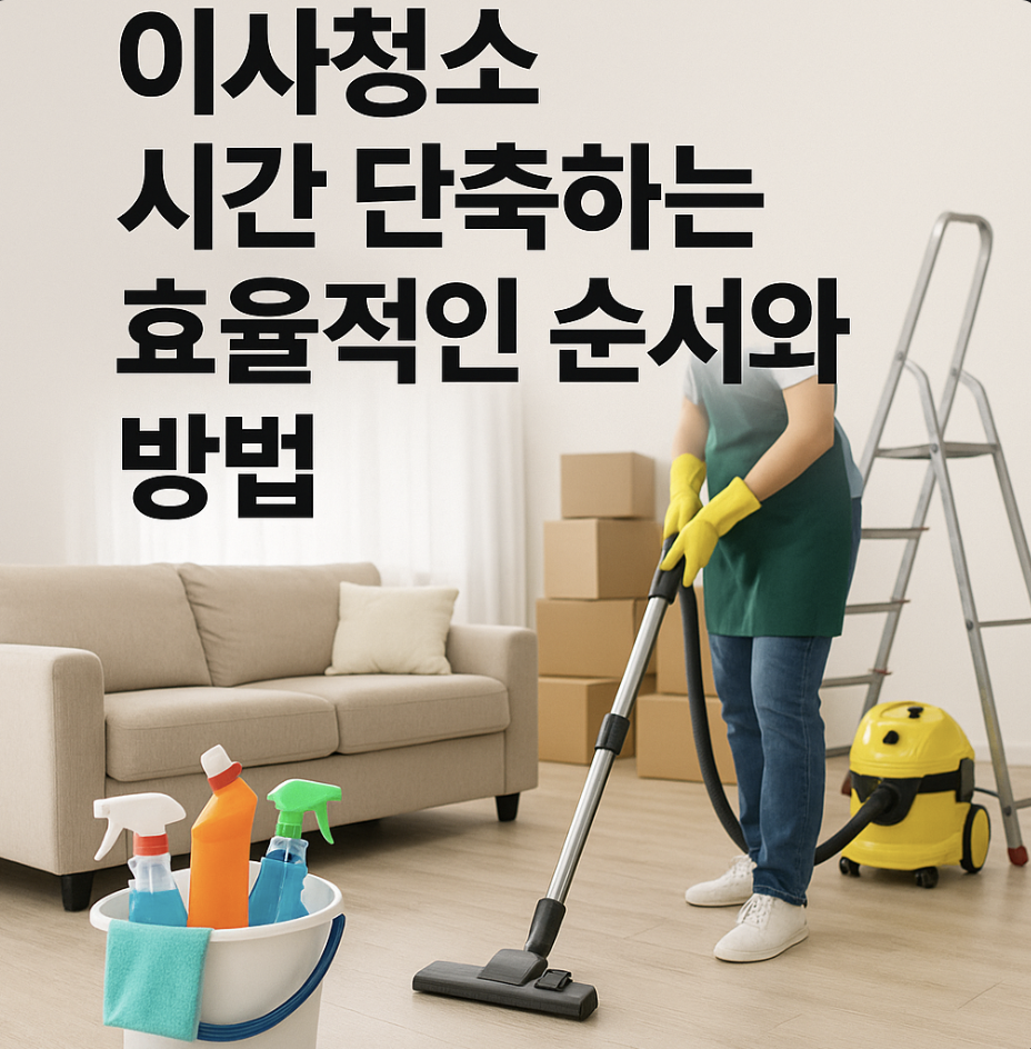 이사청소 시간 단축하는 효율적인 순서와 방법