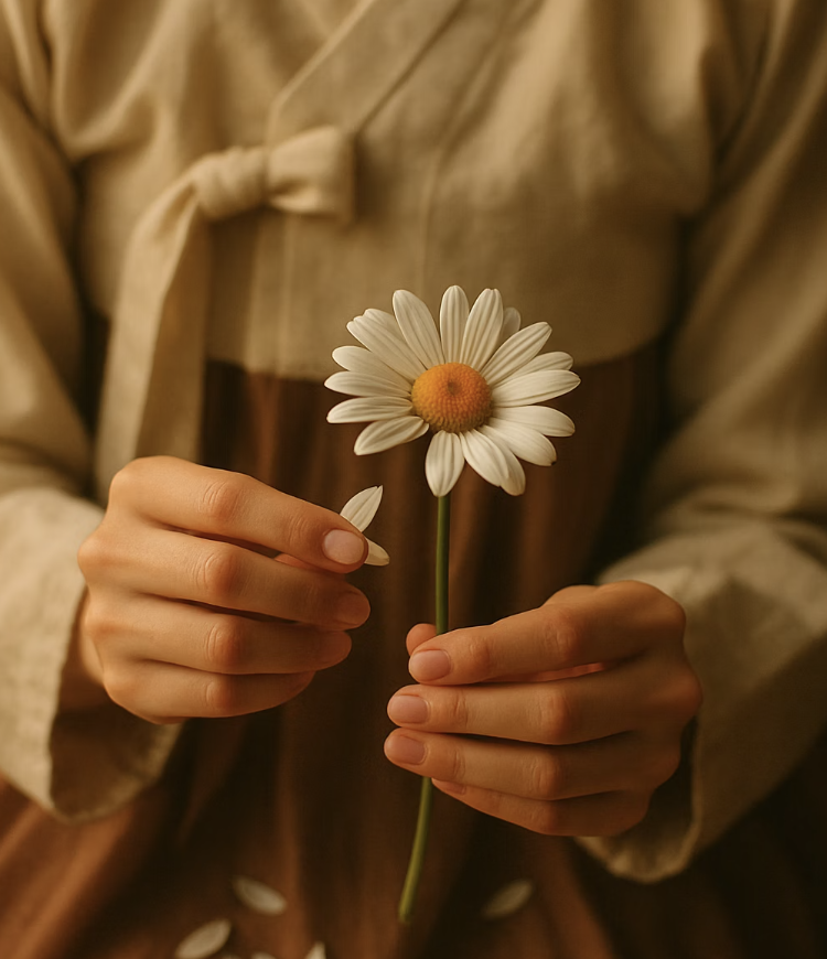 수줍게 숨겨둔 마음, 사랑