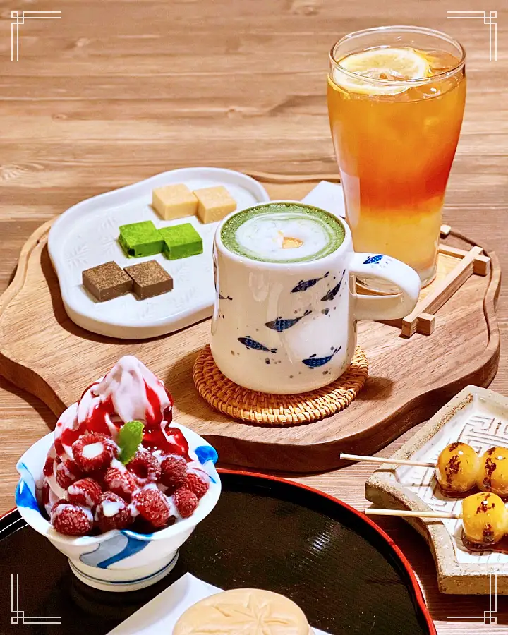 홍차 녹차 당고 양갱 모나카 디저트 특별한 인연이 있는 동양식 찻집 카페 포항 구룡포 일본인 가옥 거리 맛집