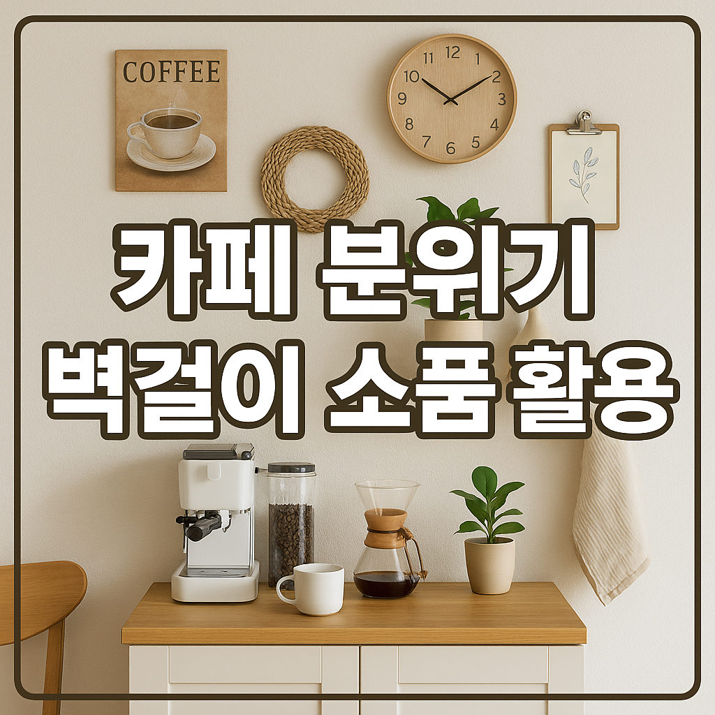 카페 분위기 벽걸이 소품 활용