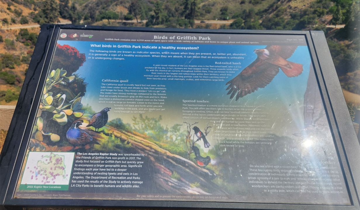 Birds of Griffith Park 정보판 이미지