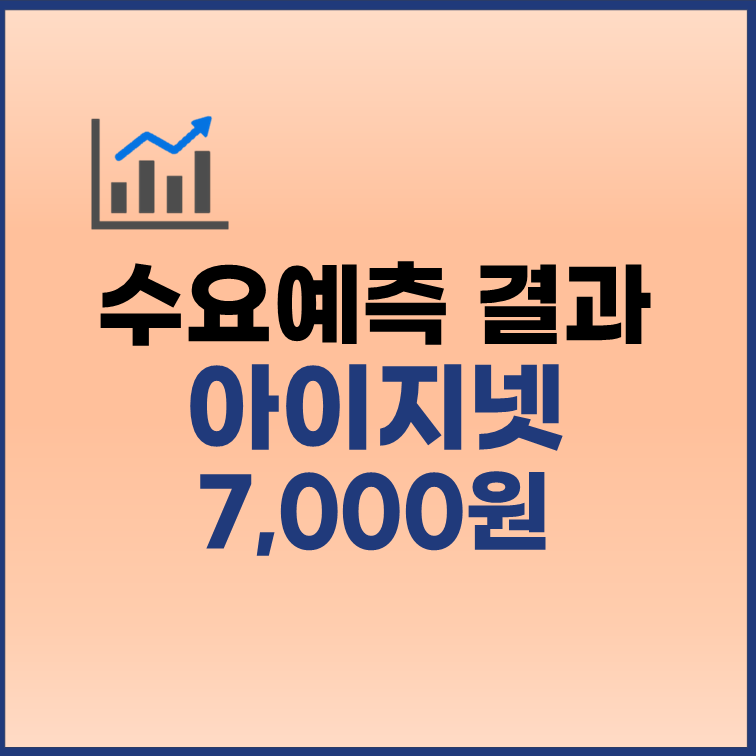 아이지넷 수요예측 결과 공모가 7000원