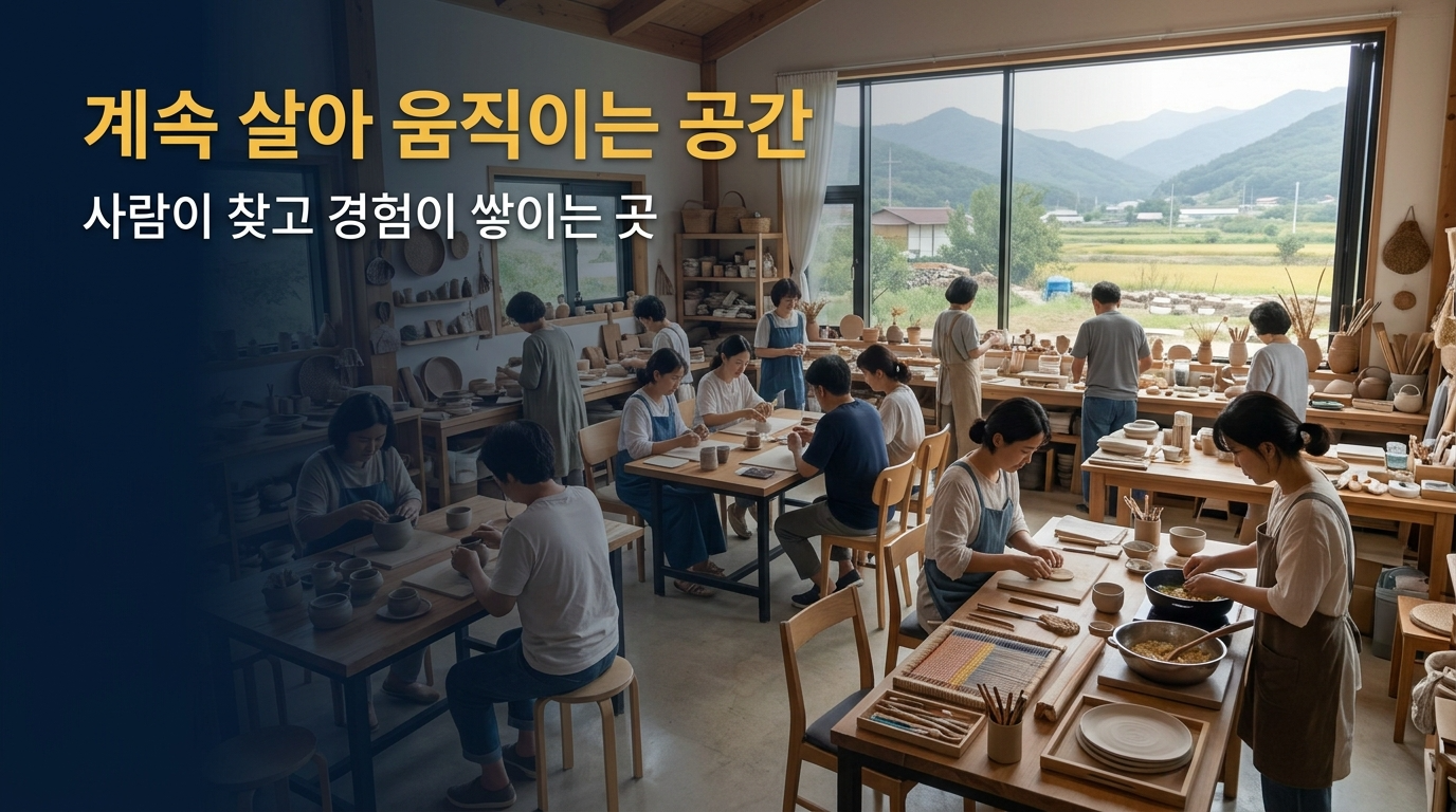 계속 살아 움직이는 공간