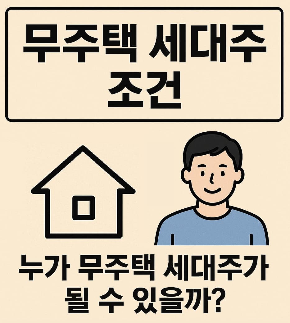 🏡 무주택 세대주 조건: 누가 무주택 세대주가 될 수 있을까? 혜택 총정리
