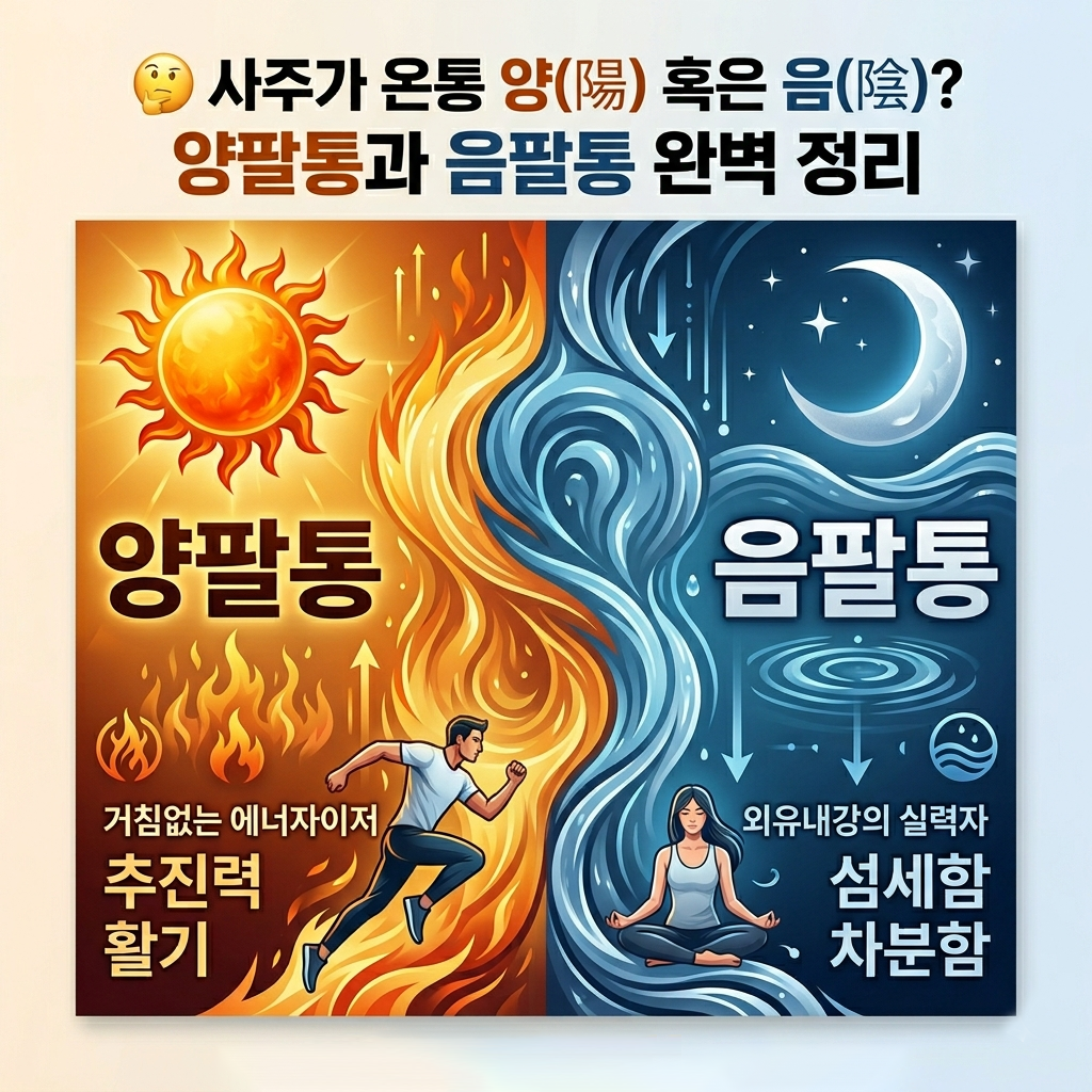 사주가 온통 양 혹은 음? 양팔통과 음팔통 완벽 정리